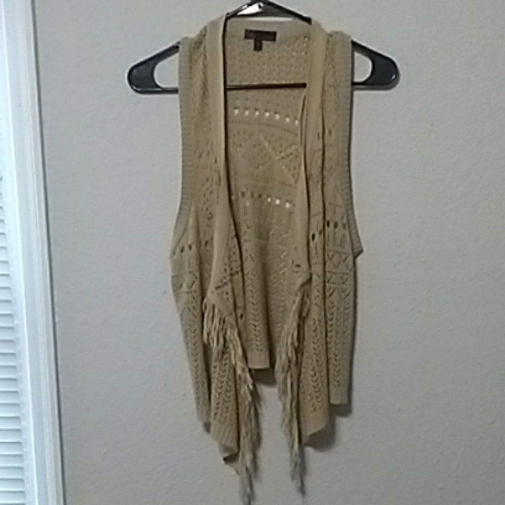 Fringed t/o Sweater Vest